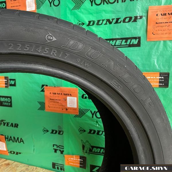 225/45 R17 Dunlop SP Sport Fast Responce Літні шини б/в 00138 фото