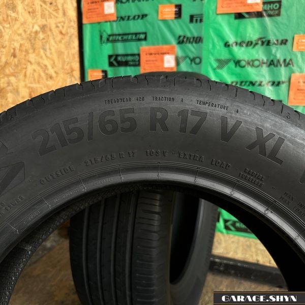 215/65 R17 Continental Eco Contact 6 XL Літні шини б/в 00563 фото