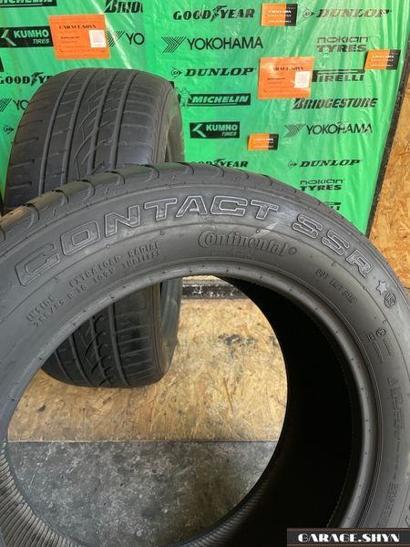 255/55 R18 Continental Contact SSR UHP RSC Літні шини б/в 00020 фото