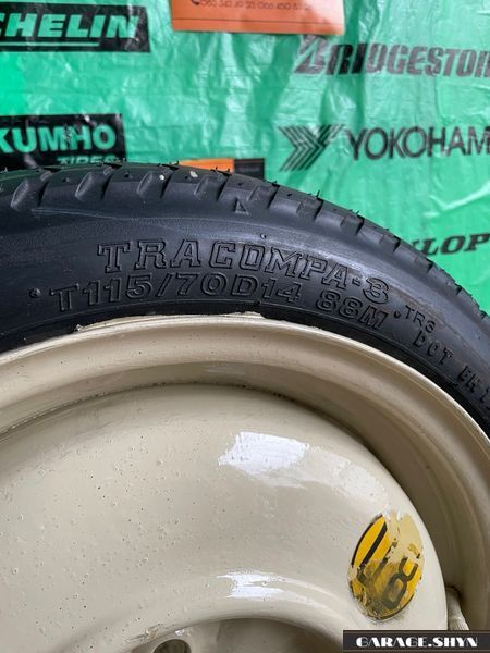 115/70 R14 4*100 Dia 54 Bridgestone Tracompa-3 Запаска костиль докатка таблетка 00435 фото